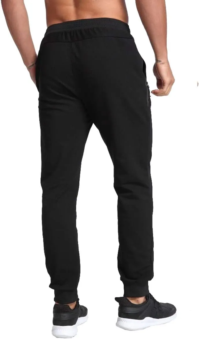 Tansozer Men's Lightweight Joggers Casual Slim Sweatpants Track Pants with Zipper Pockets