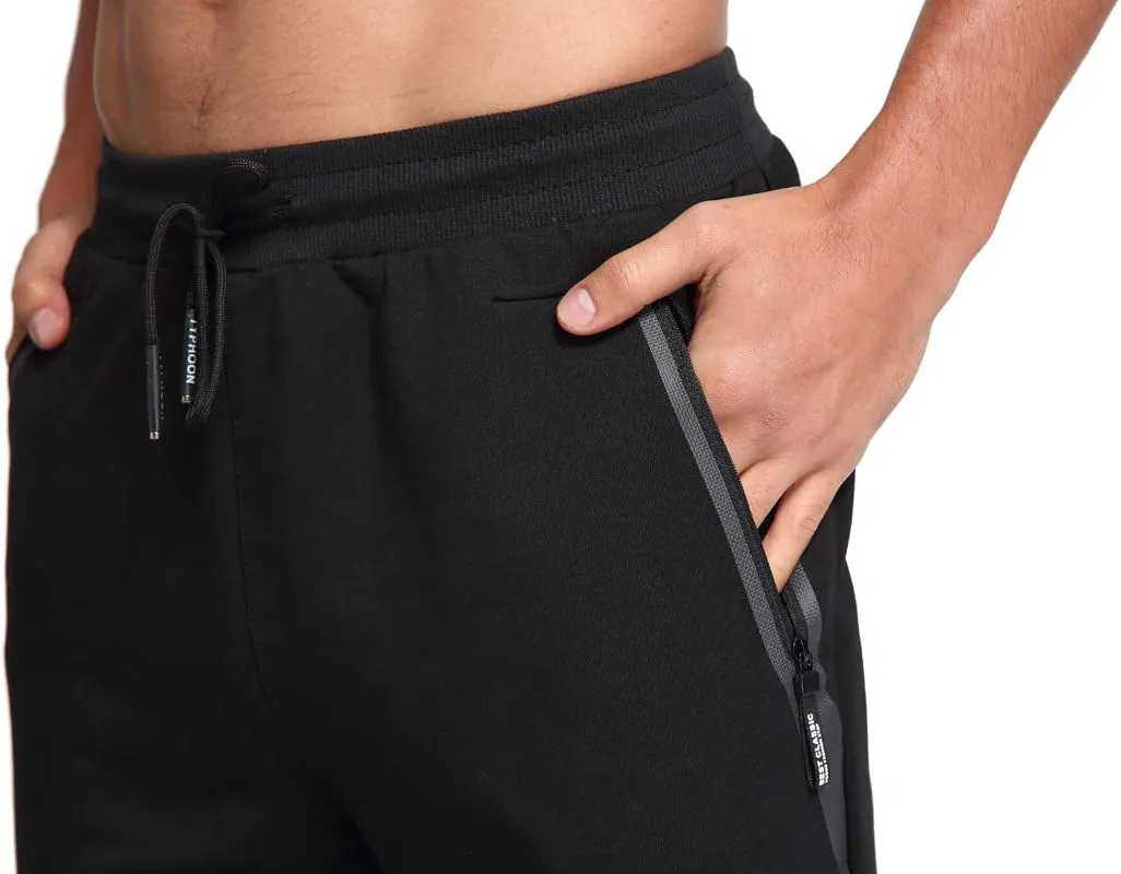 Tansozer Men's Lightweight Joggers Casual Slim Sweatpants Track Pants with Zipper Pockets