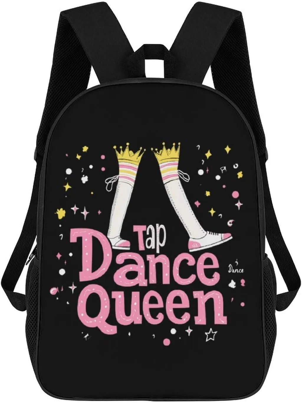 Tap Dance Queen Fashion 17 Inch Backpack Simple Shoulders Daypacks Lightweight Laptop Bag Travel Gear