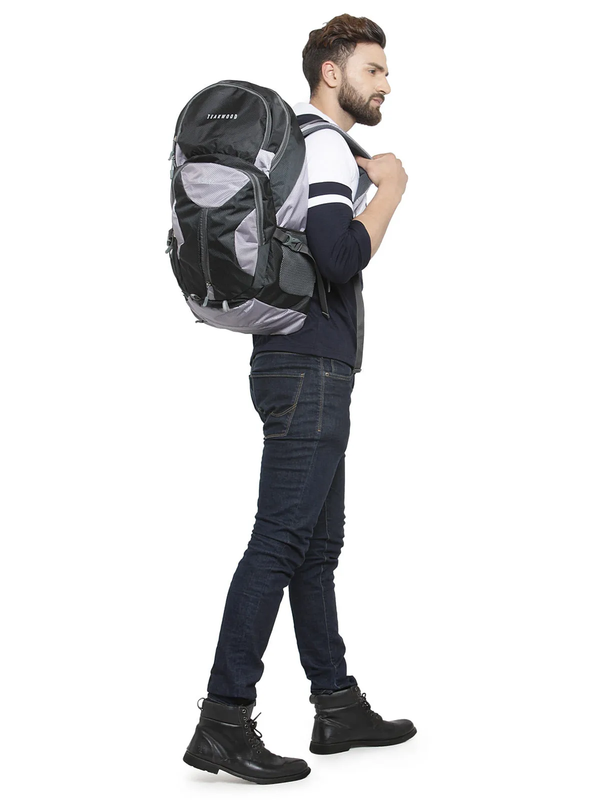 Teakwood Genuine Polyester Rucksacks - Black