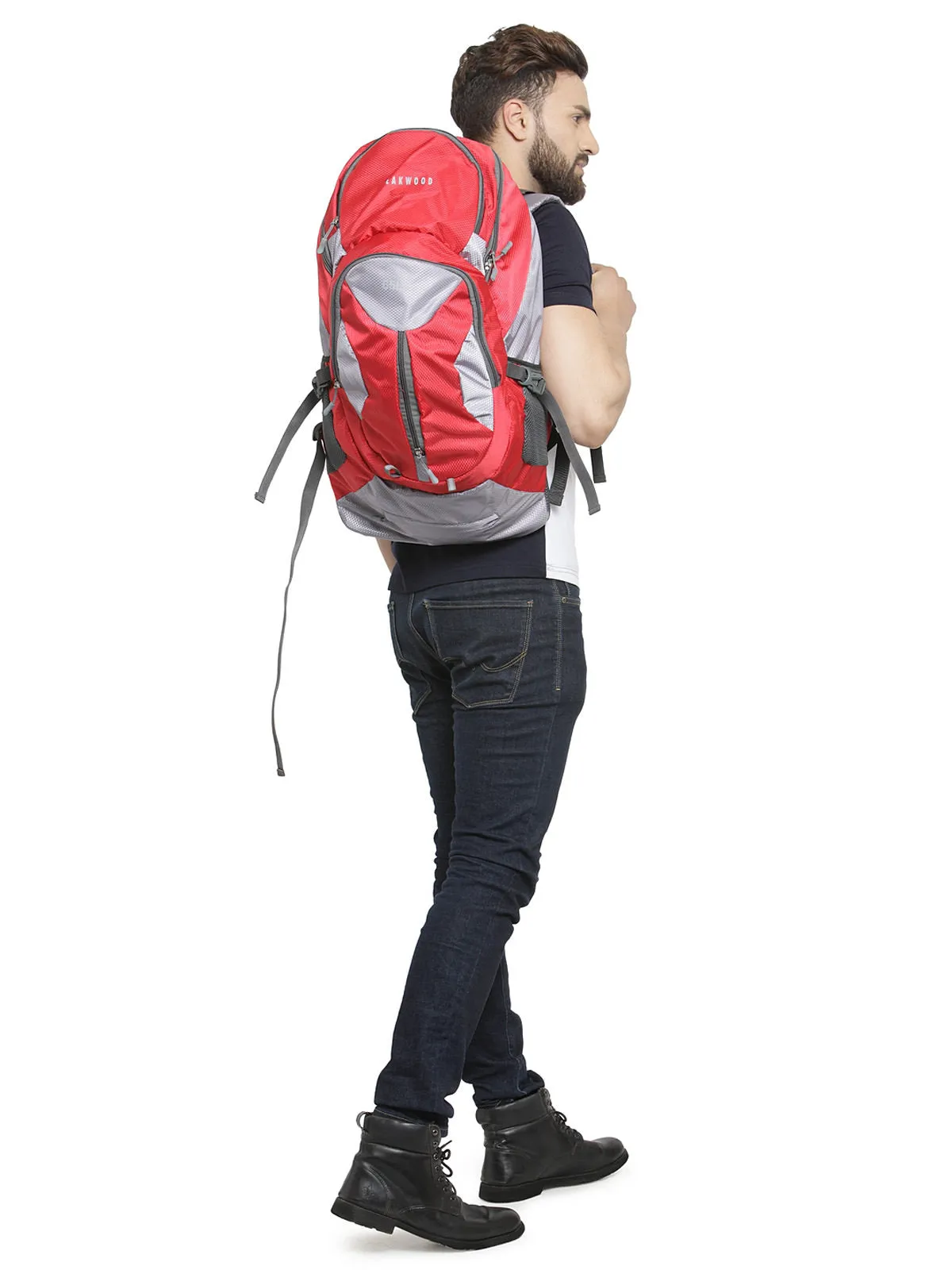 Teakwood Genuine Polyester Rucksacks - Red