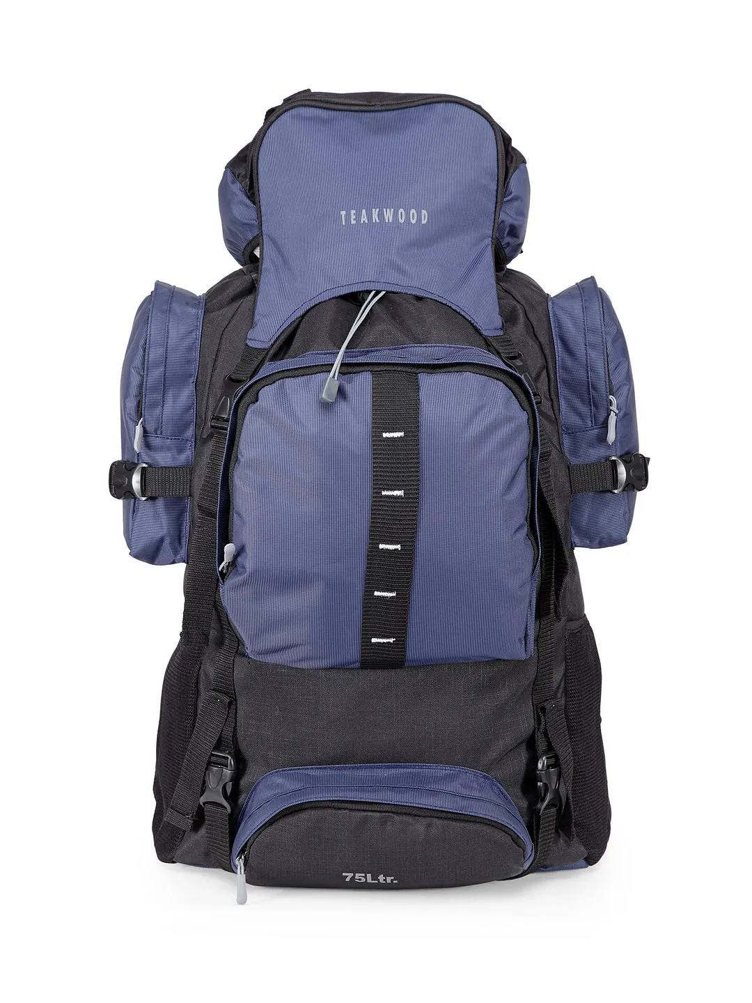 Teakwood Leathers Unisex Blue & Black Colourblocked Rucksack
