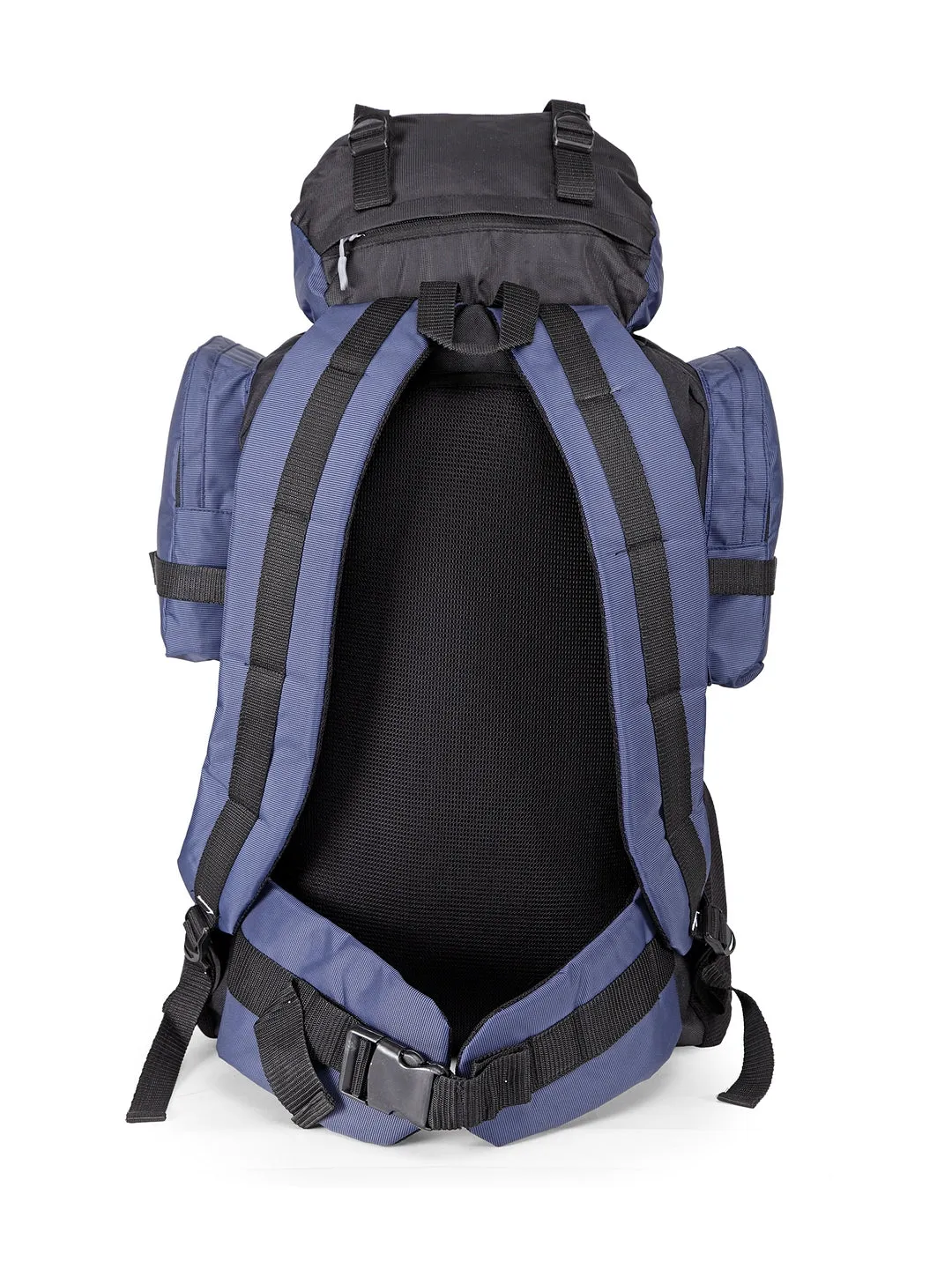 Teakwood Leathers Unisex Blue & Black Colourblocked Rucksack
