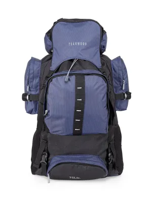 Teakwood Leathers Unisex Blue & Black Colourblocked Rucksack