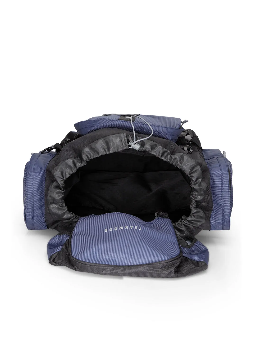 Teakwood Leathers Unisex Blue & Black Colourblocked Rucksack