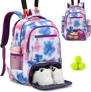 Tennis Backpack Tennis Bag for Women Men - Tennis Bag Holds 2 Rackets, Badminton Squash, Pickleball Paddles Balls