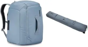 Thule RoundTrip 45L Boot Backpack with RoundTrip Ski Roller 192cm - Ski and Snowboard Travel Gear Storage Bundle
