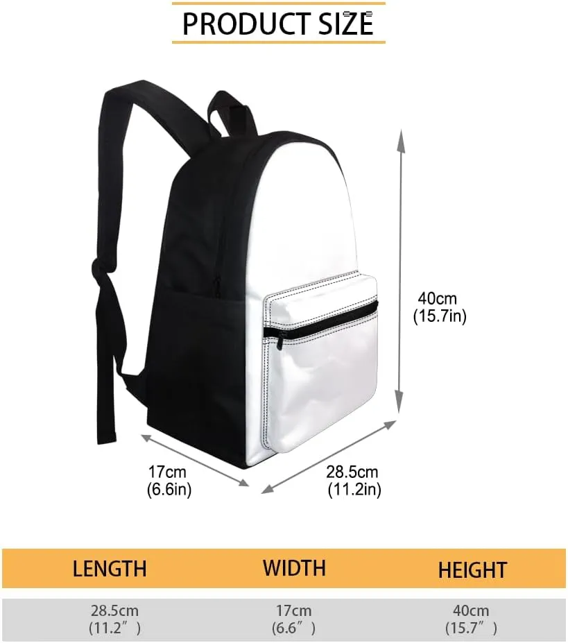 Toddler Boys Cool Wolf Backpacks Kids Teens Children Book Bags Laptop Backpack Travel Daypacks with Side Pouch,Anger White Wolf
