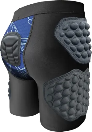 Topeter Youth Slider Shorts - Boys & Girls Protective Hip & Butt Padded Short Pants