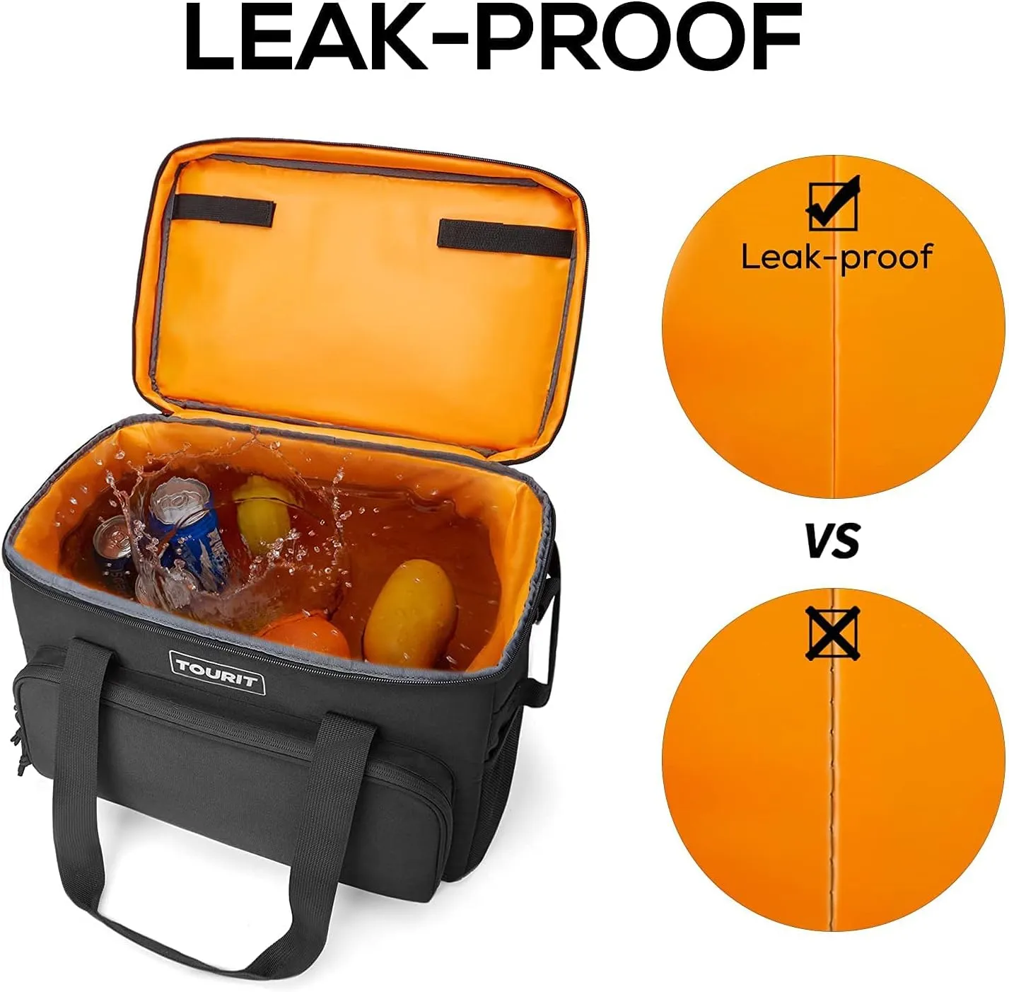TOURIT Cooler Bag 24/35/46-Can Insulated Soft Cooler Portable Cooler Bag 14.6/24/32L Large Lunch Cooler for Picnic, Beach, Work, Trip