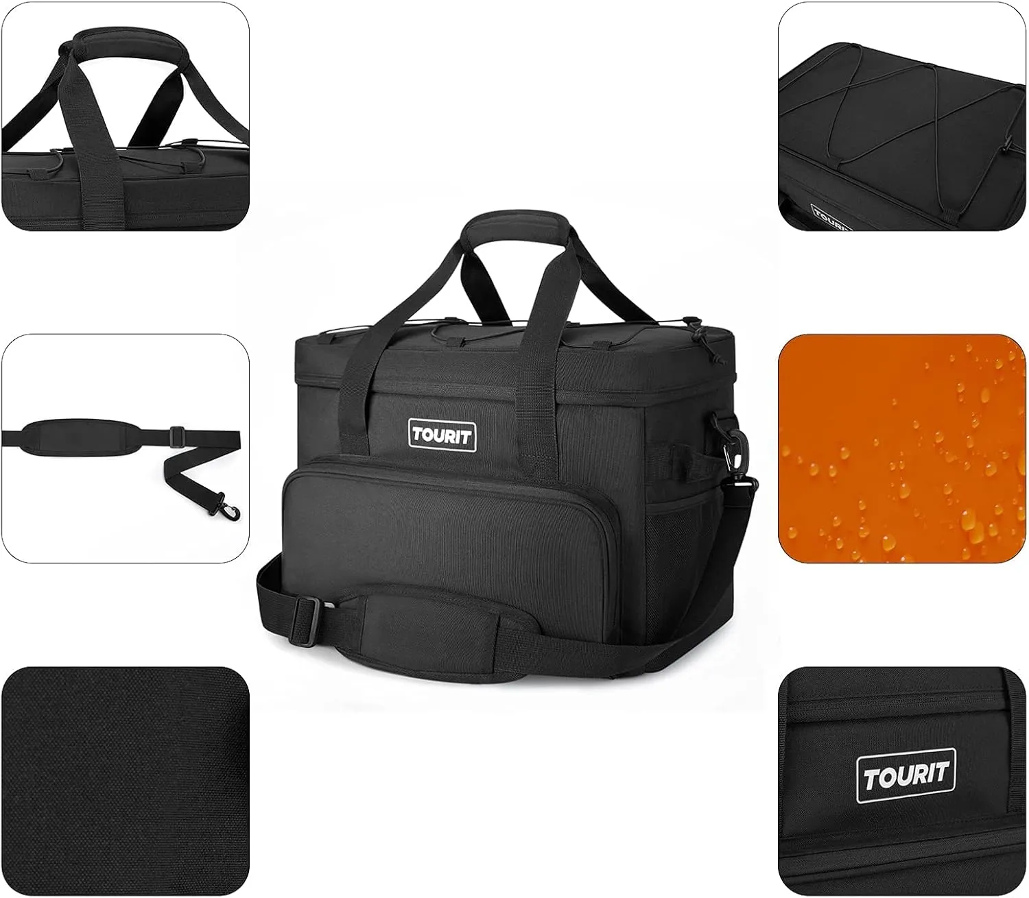 TOURIT Cooler Bag 24/35/46-Can Insulated Soft Cooler Portable Cooler Bag 14.6/24/32L Large Lunch Cooler for Picnic, Beach, Work, Trip