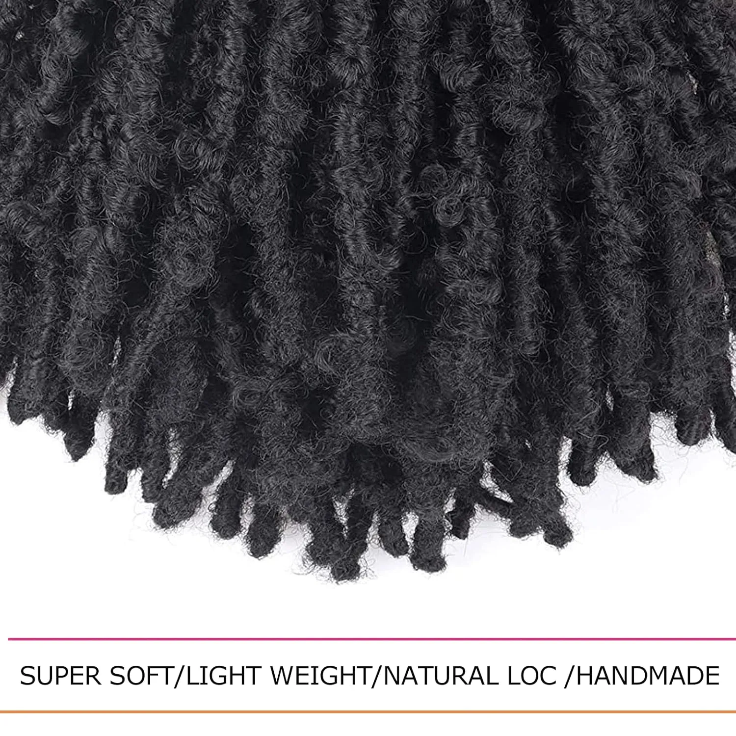 TOYOTRESS Butterfly Locs Crochet Hair - 12 inch 8 Pcs Pre-twisted Distressed Crochet Braids Pre-looped Synthetic Braiding Hair Extensions (12 Inch,1)
