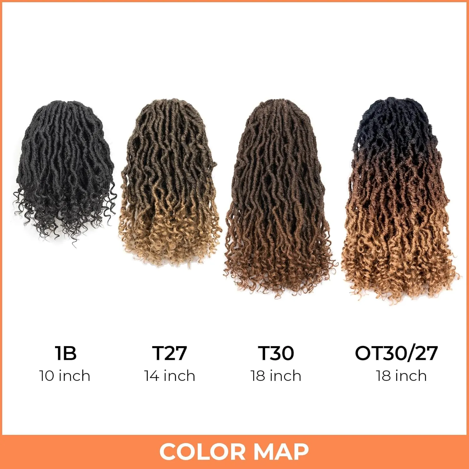 Toyotress Passion Locs Crochet Hair - 10 Inch 8 Packs Ombre Brown Blonde Faux Locs Crochet Hair Curly Ends, Short Bob Curly Locs Pre-Looped Synthetic Braiding Hair Extensions (10 Inch, OT30/27)