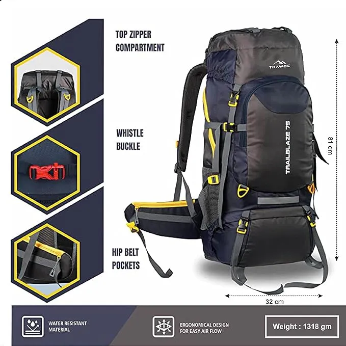 TRAILBLAZE-75 Rucksack - Navyblue