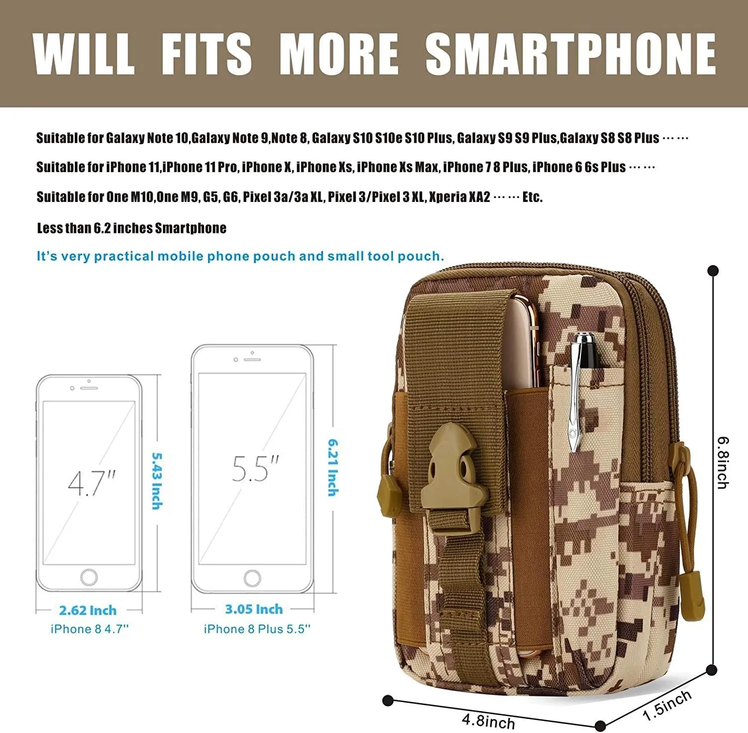 TrailVault MOLLE Tactical Waist Pack – Compact Carry for Mission-Ready Mobility