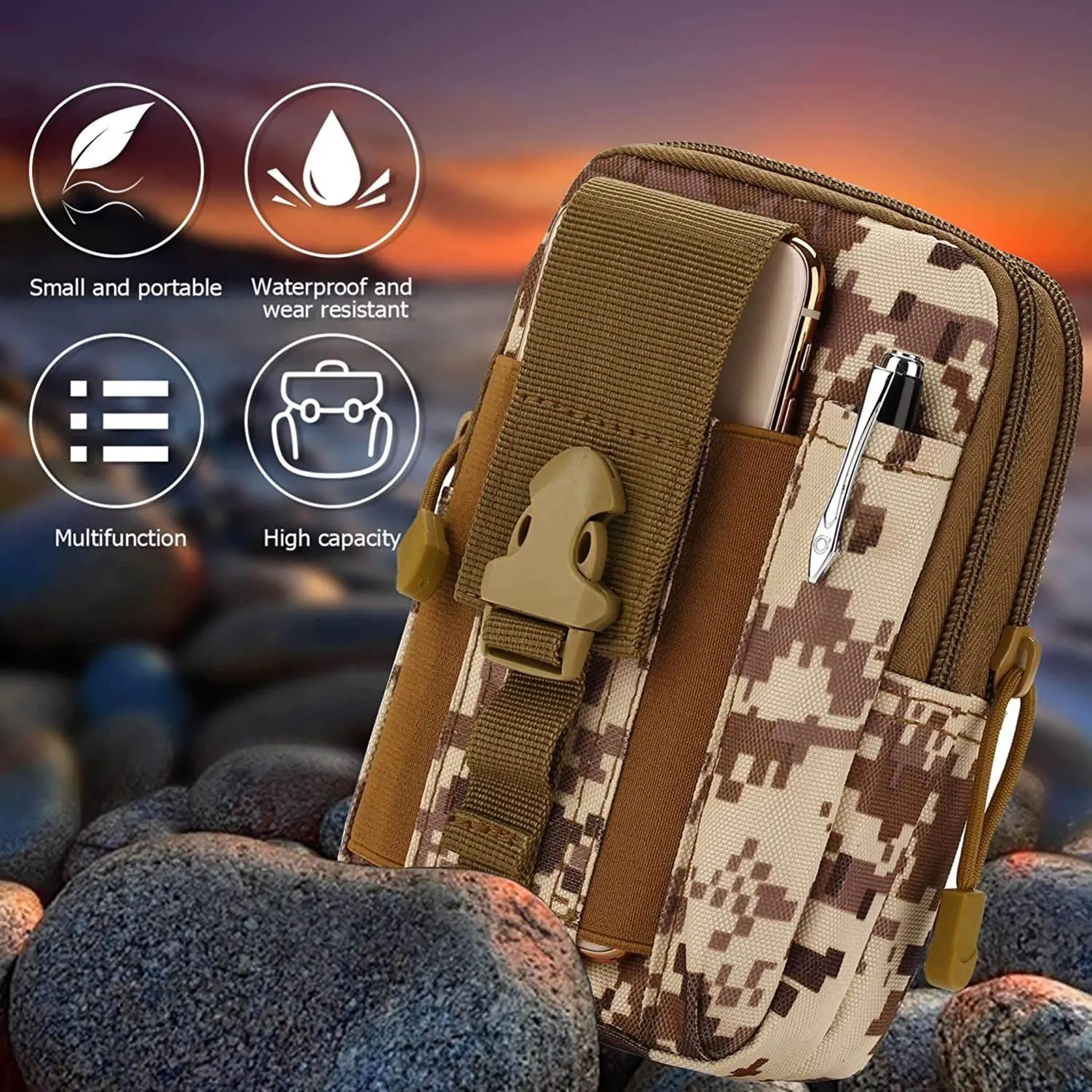 TrailVault MOLLE Tactical Waist Pack – Compact Carry for Mission-Ready Mobility