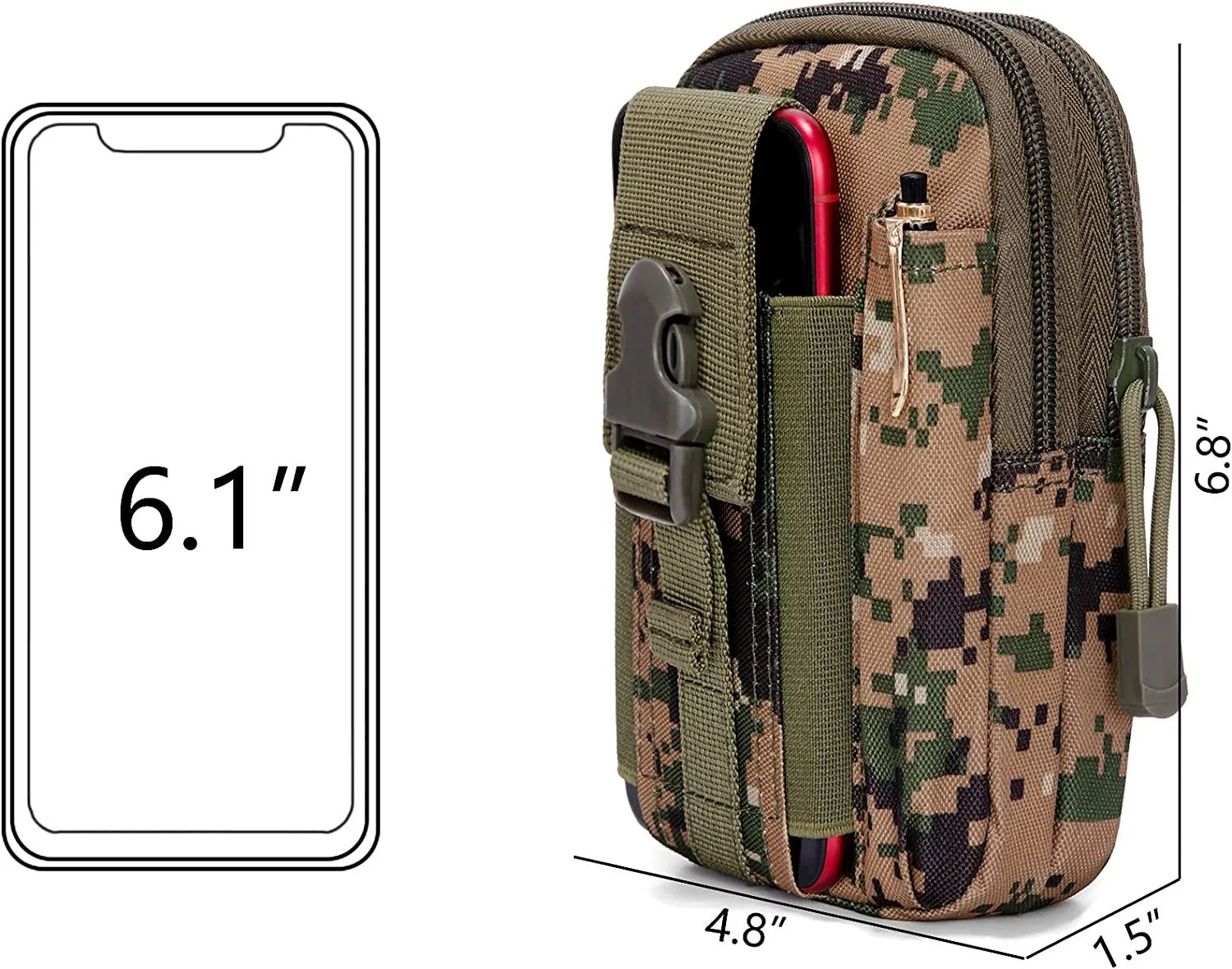 TrailVault MOLLE Tactical Waist Pack – Compact Carry for Mission-Ready Mobility