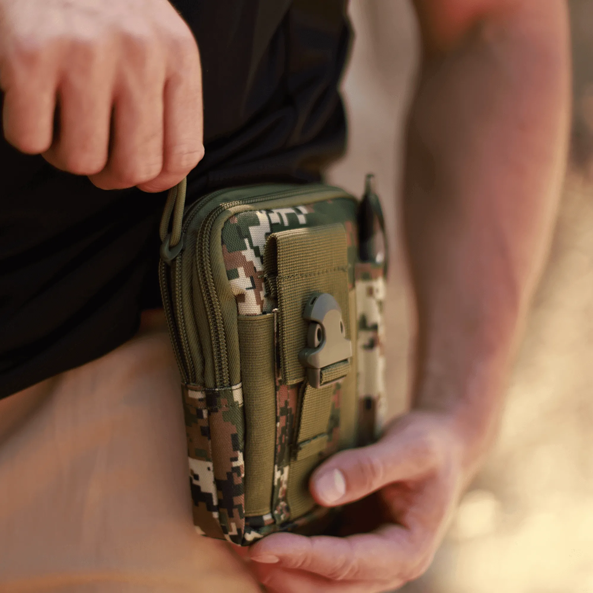 TrailVault MOLLE Tactical Waist Pack – Compact Carry for Mission-Ready Mobility