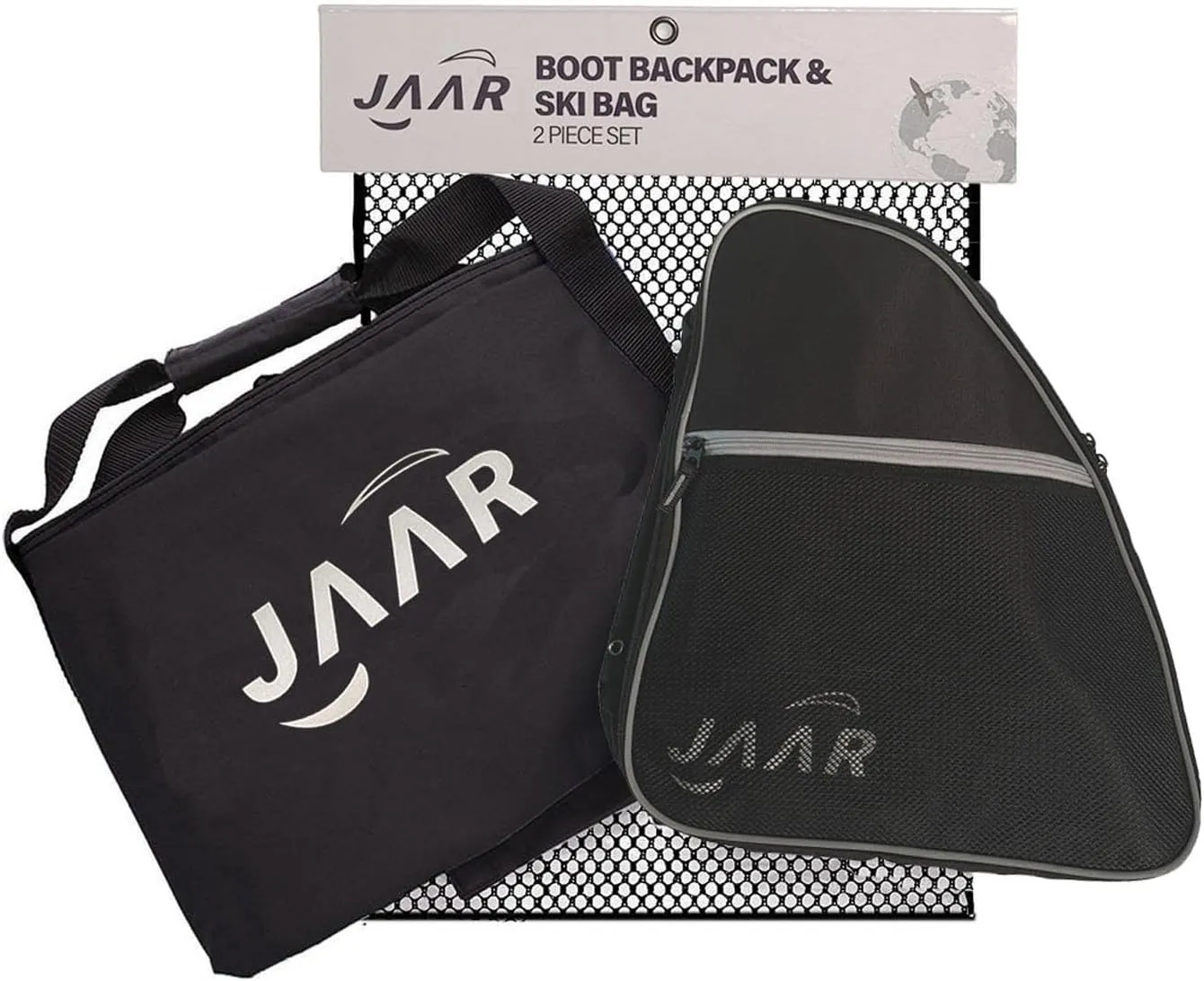 TRANSPACK Unisex Adult Jaar Lowrider 57L Water-Resistant Padded Rectangle-Shaped Ski/Snowboard Boot Backpack & 185cm Ski Bag or 165cm Snowboard Bag Combo (Choose Option)
