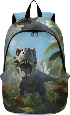 Travel Backpack for Men Laptop Bag Work Fashion Design Daypack Dinosaur Bush 1 Large Lightweight Outdoor Casual
