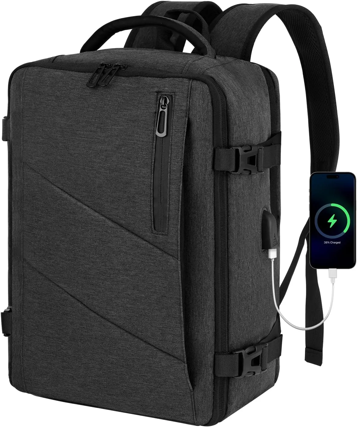 Travel Backpack for Women Men, Carry on Backpack, Airlines Personal Item Casual Daypacks (Dark Gray, Small)
