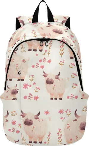 Travel Backpack for Women Men Laptop Bag Work Fashion Daypack Yak Bison Cute Large Lightweight Outdoor Casual