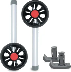 TREADZ: Universal Walker Wheel Kit with Universal Flexfit Skis (Rockin Red)