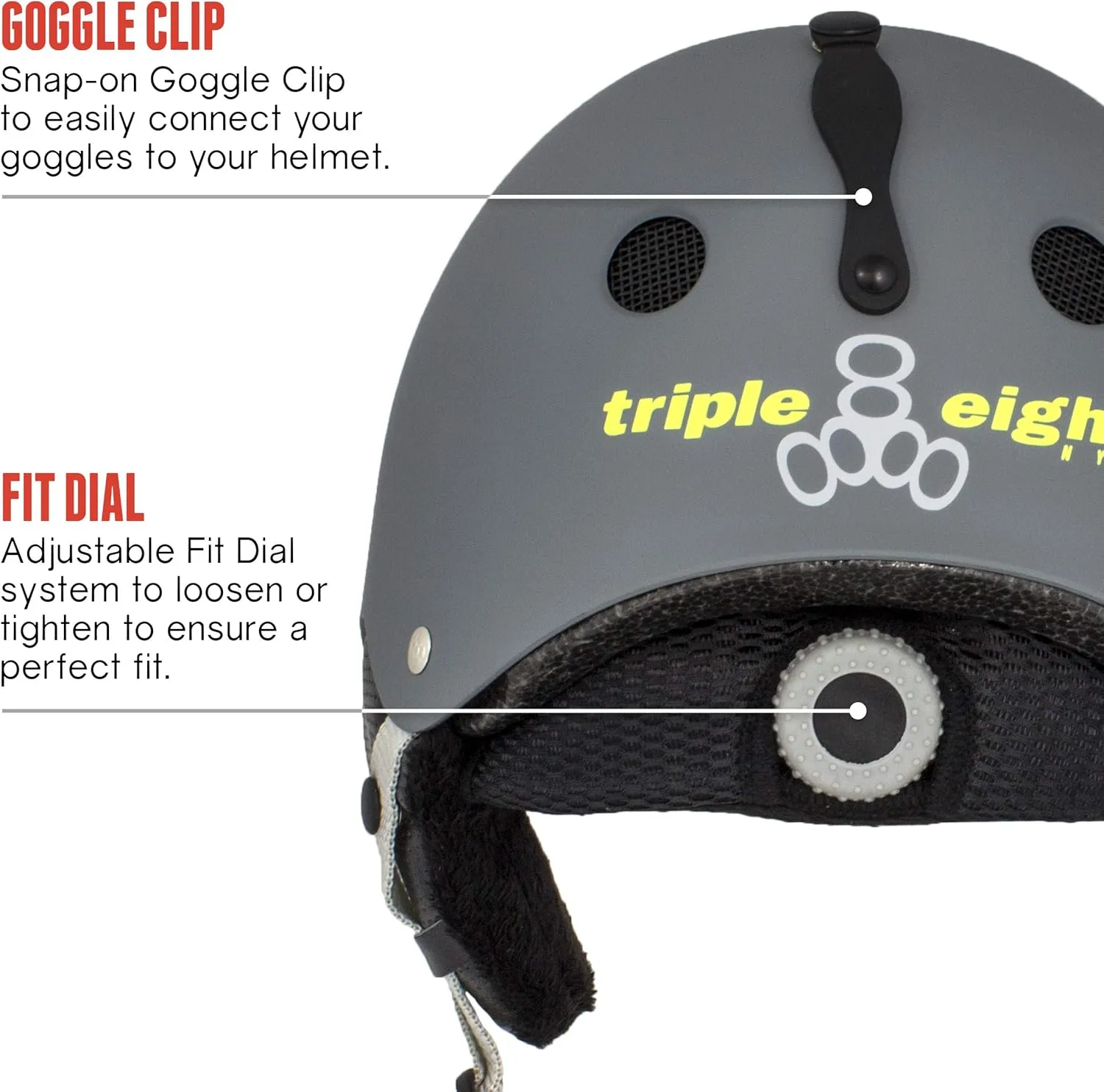 Triple Eight Snow Audio Ski and Snowboard Helmet with Built-in Speakers