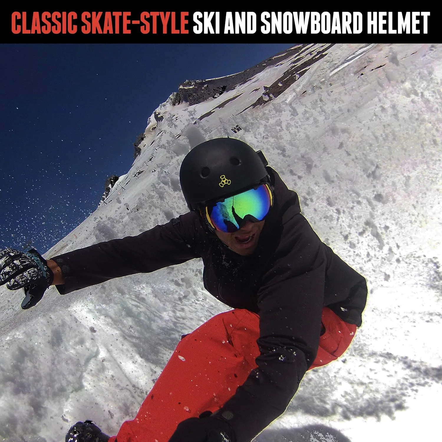 Triple Eight Snow Audio Ski and Snowboard Helmet with Built-in Speakers