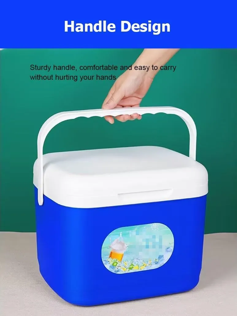 Triple-Layered Insulated Drybox Cooler and Small Hard Shell Lunchbox with Airtight Lid for Home Camping Travel Finshing Beach