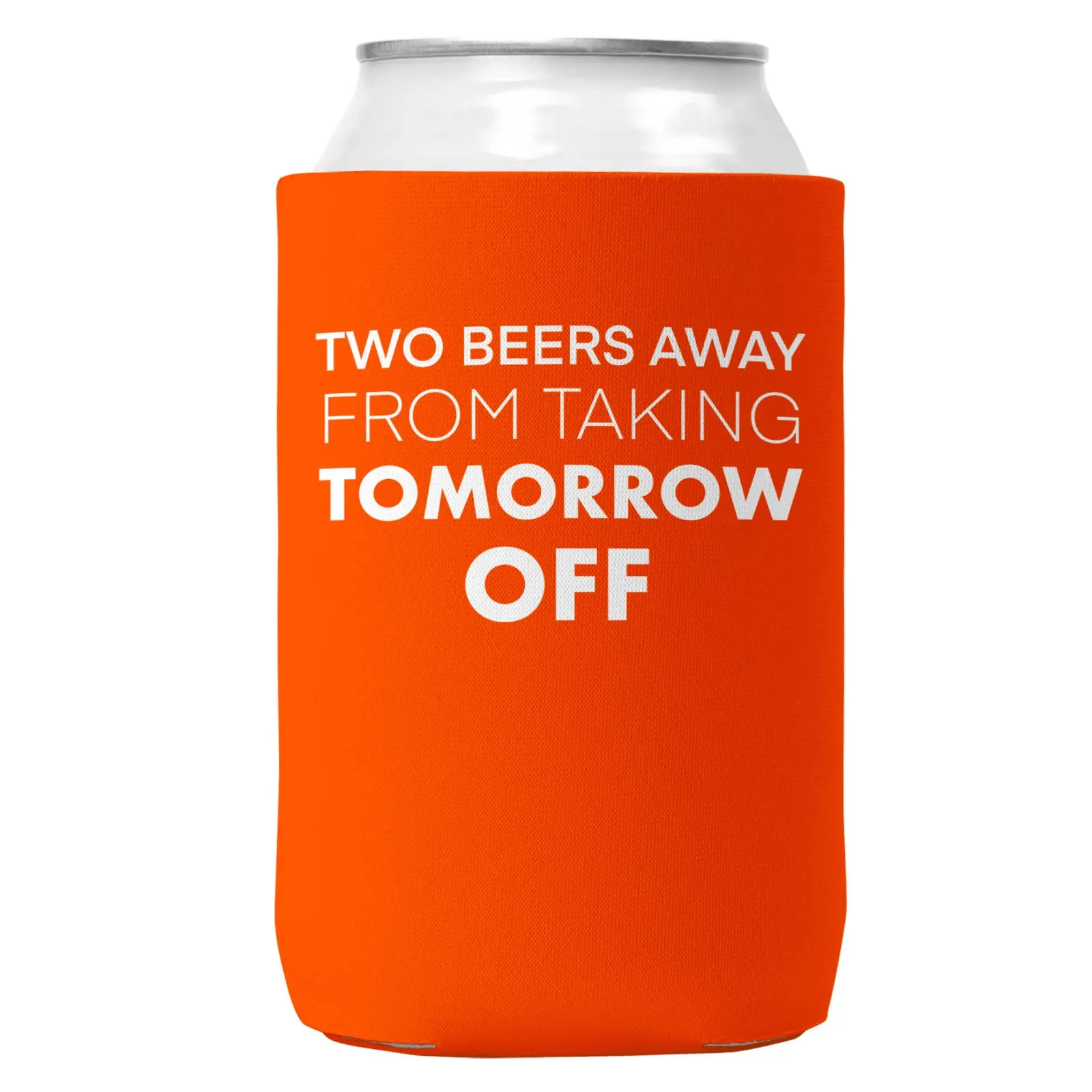 Two Beers Away From.. Can Coozie Cooler for 12oz Cans