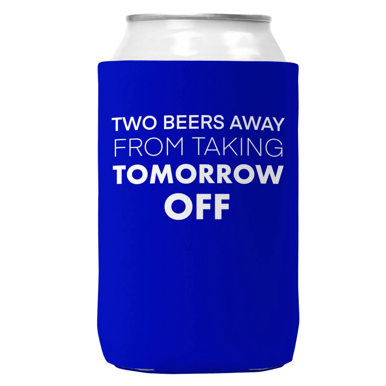 Two Beers Away From.. Can Coozie Cooler for 12oz Cans