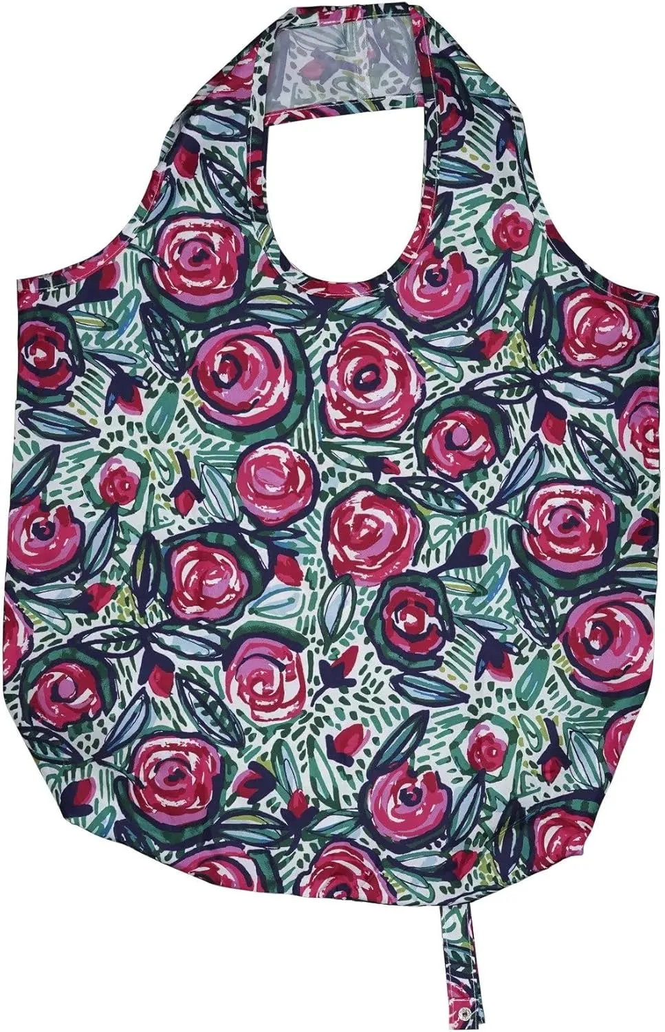 Ulster Weavers, Rose Garden, Roll Reusable, Packable, 100% Polyester Shopping Bag-Convenient as a Handbag or Rucksack, Portable and Practical, Pink, One Size