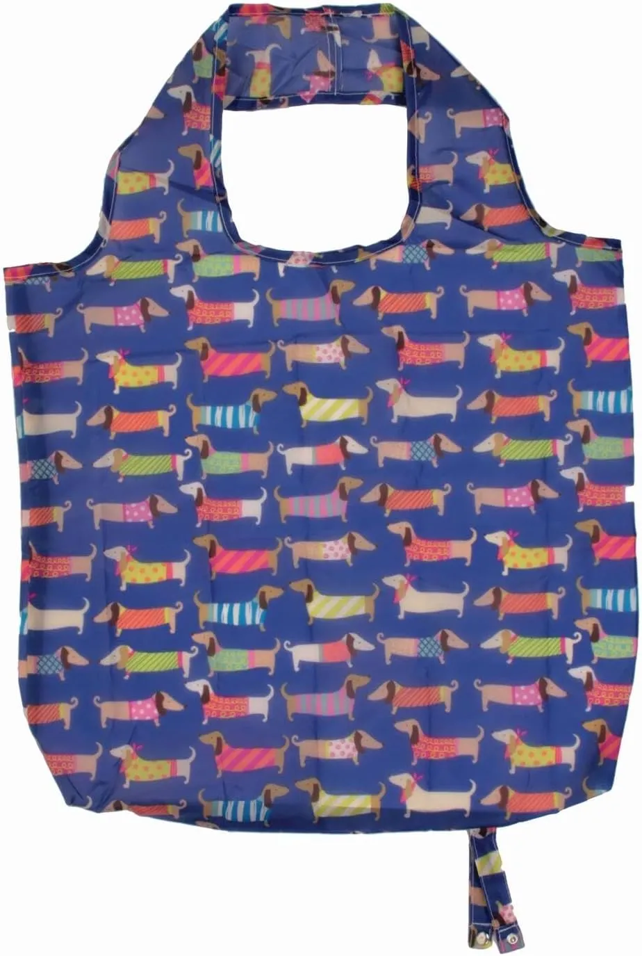 Ulster Weavers, Sausage Dog, Roll Reusable, Packable, 100% Polyester Shopping Bag-Convenient as a Handbag or Rucksack, Portable and Practical, Animal Theme, Purple, One Size