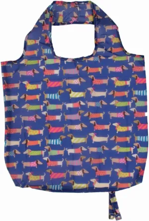Ulster Weavers, Sausage Dog, Roll Reusable, Packable, 100% Polyester Shopping Bag-Convenient as a Handbag or Rucksack, Portable and Practical, Animal Theme, Purple, One Size