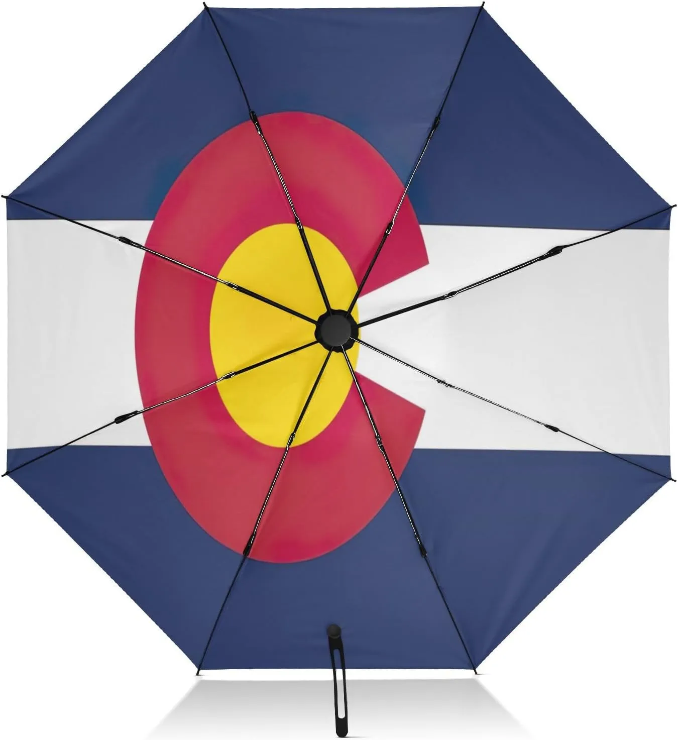 Umbrellas for Rain, Collapsible Umbrellas for Rain Windproof, Ideal for Car, Purse, Men and Women, Colorado State Flag