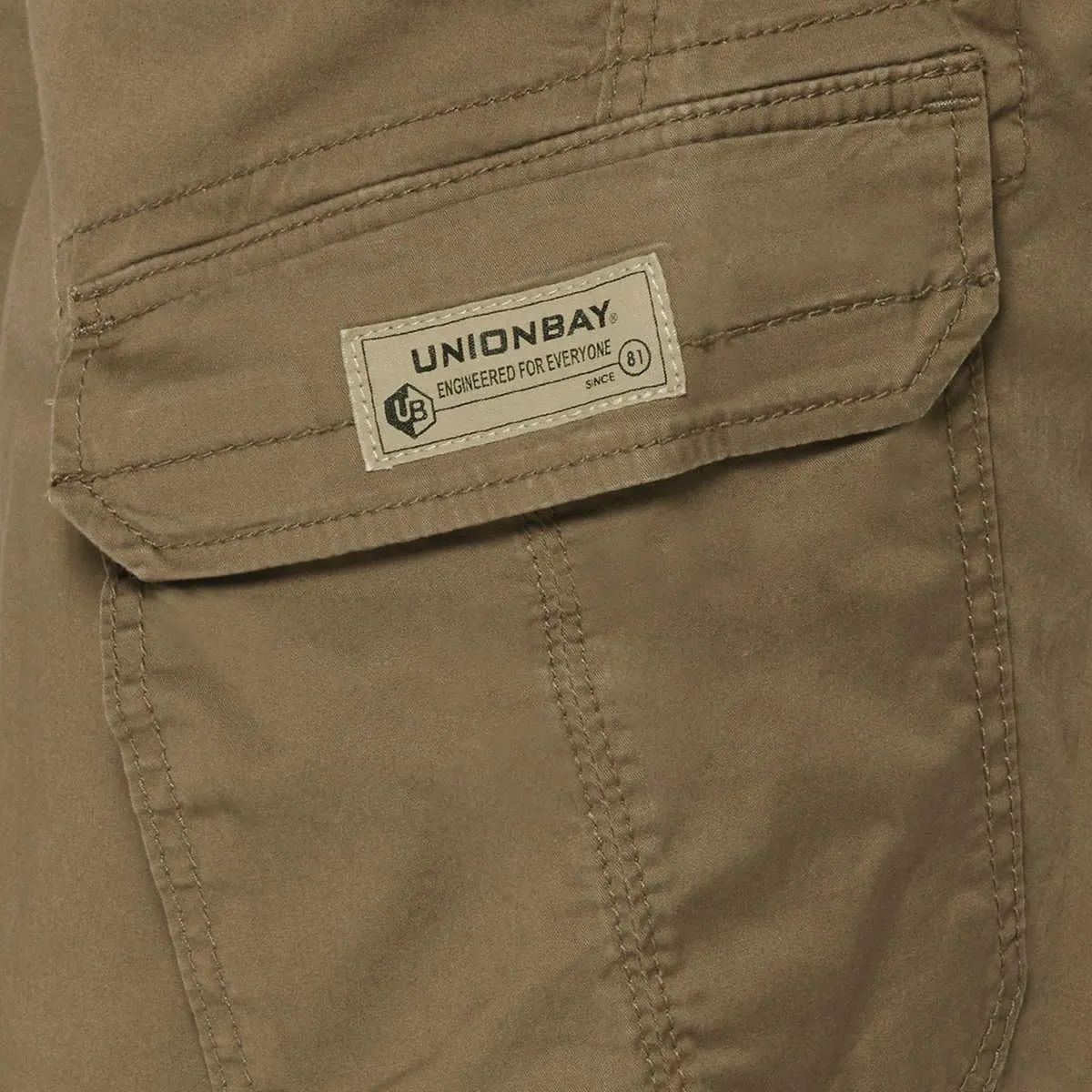 UNIONBAY Mens Flex Waist Lightweight Cargo Shorts