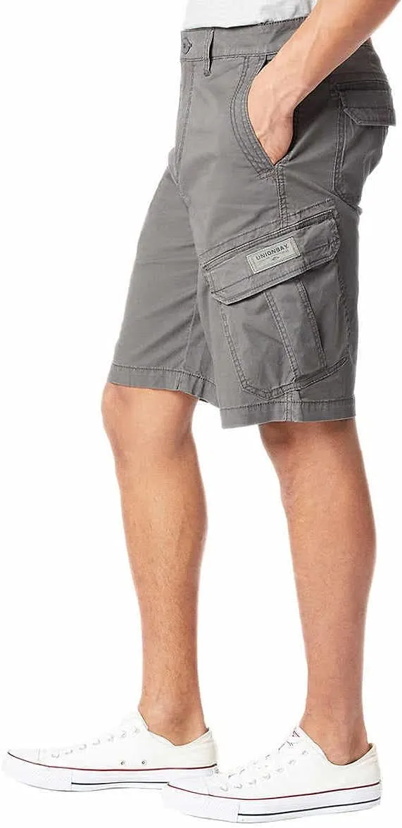 UNIONBAY Mens Flex Waist Lightweight Cargo Shorts
