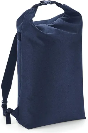 Unisex Clip Closure Rucksack Waterproof Bag Adults Travel Icon Roll Top Backpack Navy Dusk One Size