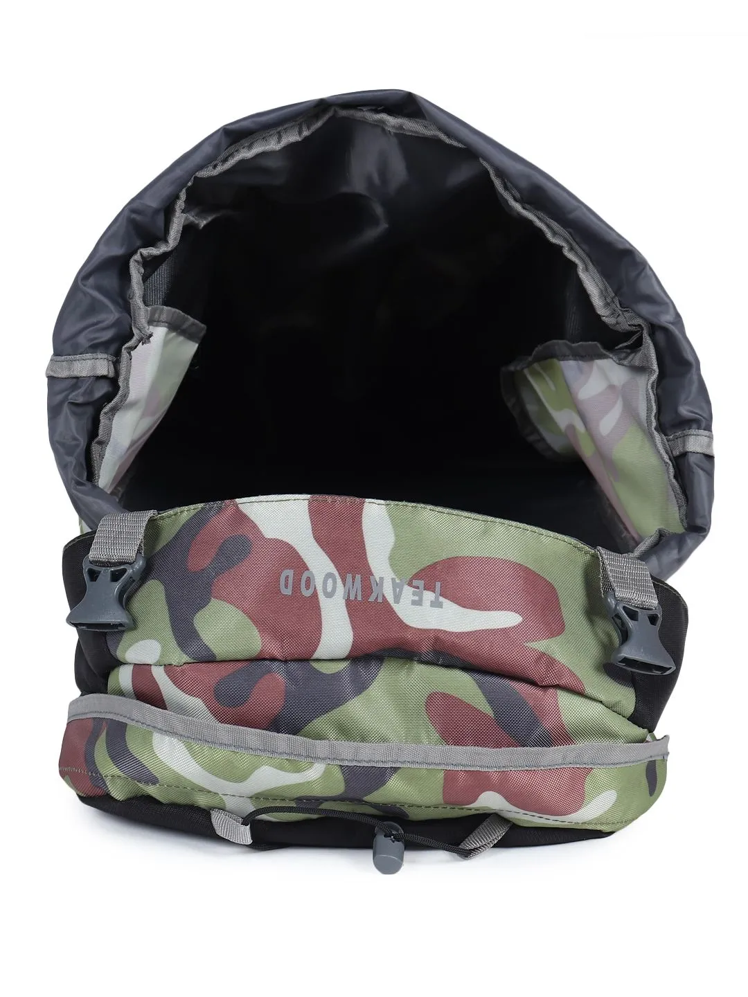 Unisex Green& Black Camouflage Large Rucksack- 75 L