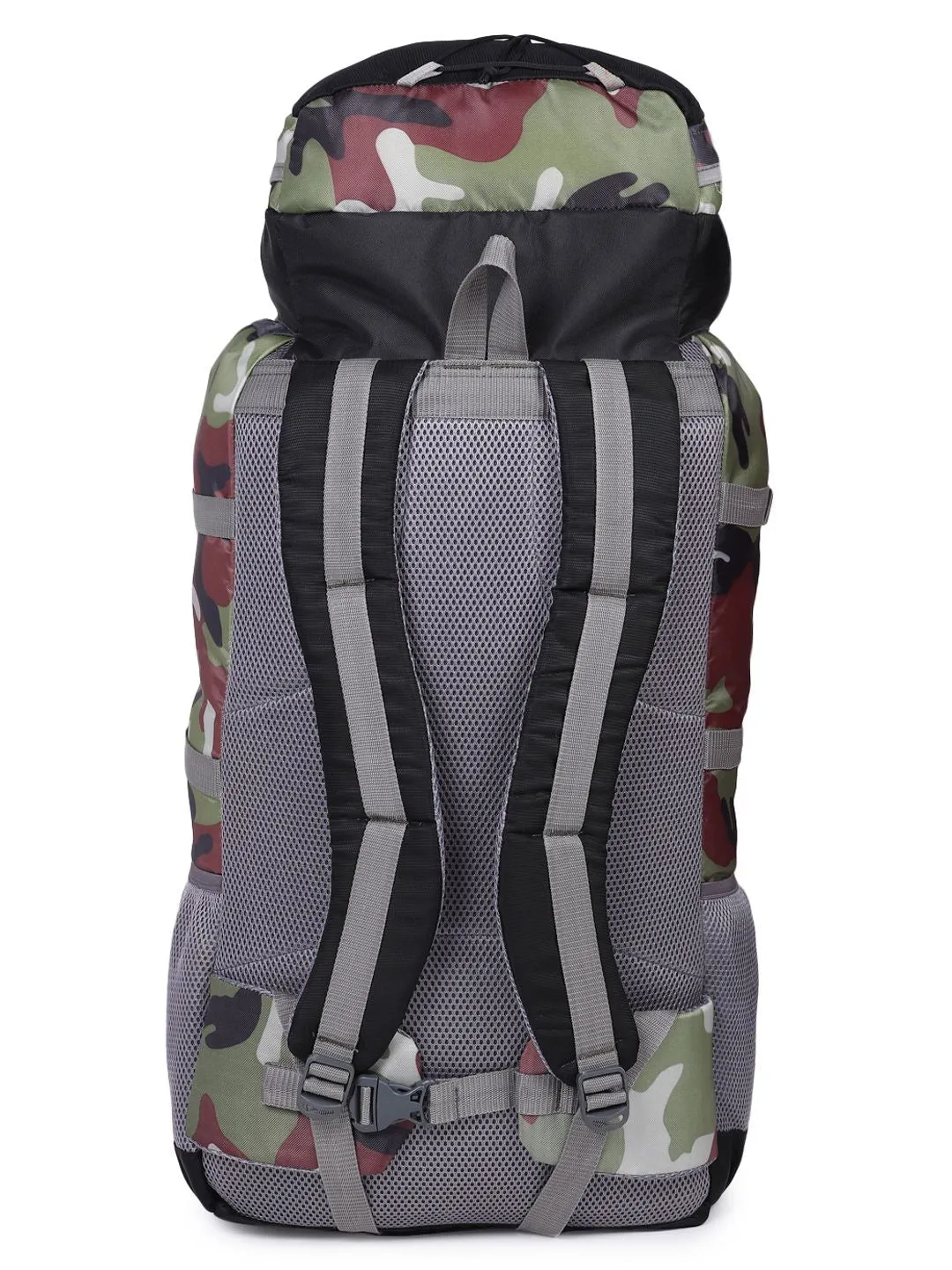 Unisex Green& Black Camouflage Large Rucksack- 75 L