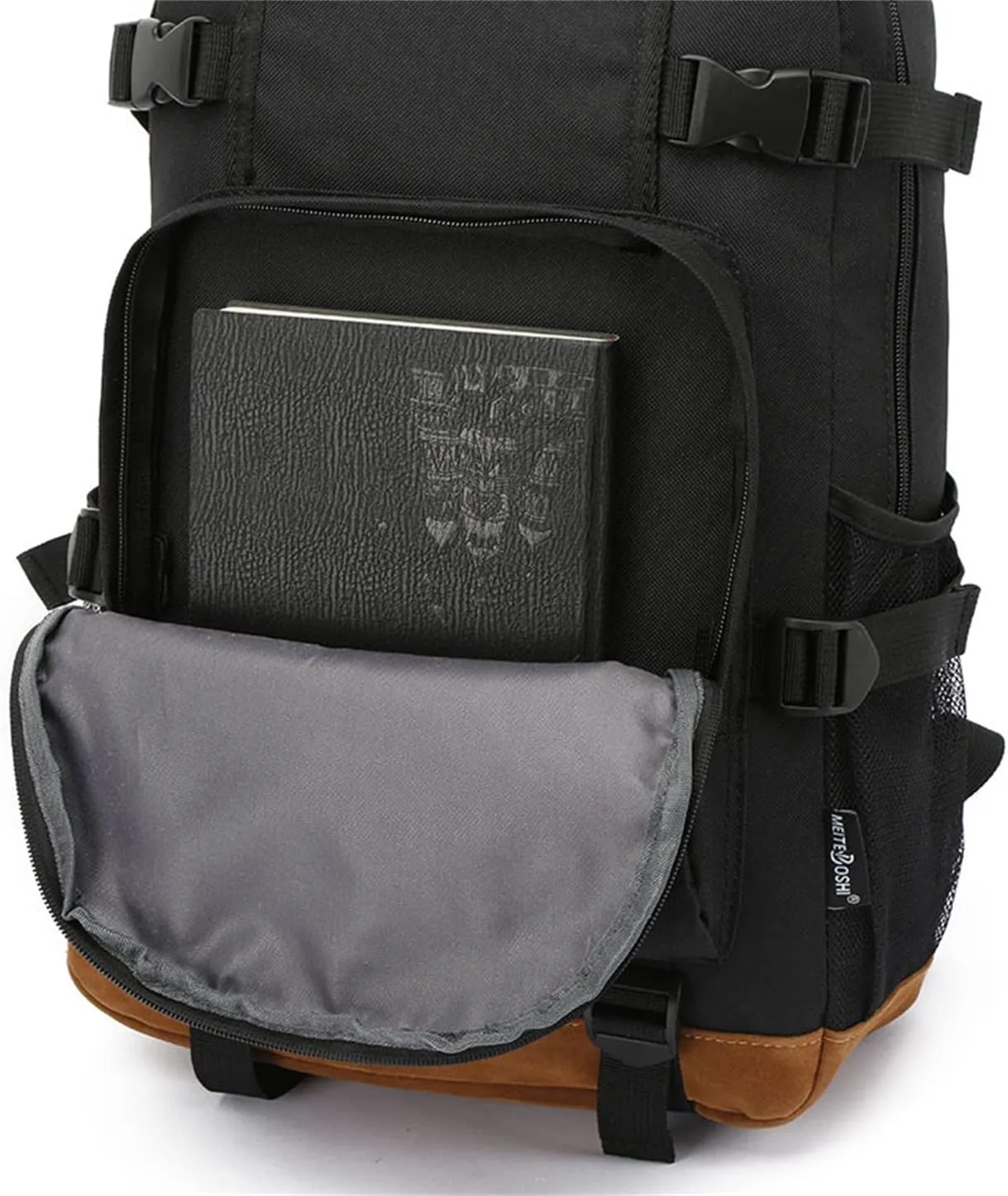 Unisex NASA Computer Knapsack-Casual Canvas Bookbag Wear Resistant Travel Daypacks with Front Pocket