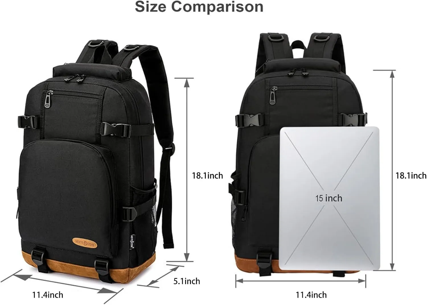 Unisex NASA Computer Knapsack-Casual Canvas Bookbag Wear Resistant Travel Daypacks with Front Pocket