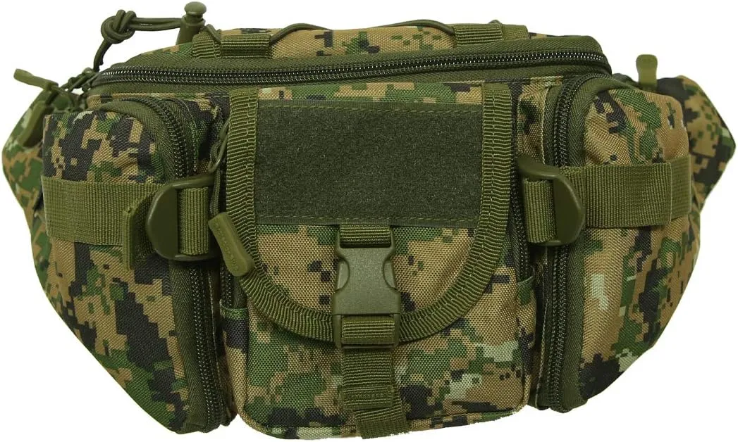 Unistrengh Tactical Waist Pack Military Fanny Belt Pouch Waterproof WR Bum Bag for Outdoor Climbing Fishing Running Hunting Fit IPhone 8 7 7plus (Jungle Camo)
