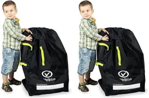 V VOLKGO Car Seat Travel Bag For Airplane Durable and Gate Check Bag Easy Carry Car Seat Bags for Air Travel Carseat Travel Cover, Carseat Travel Bag, Car Seat Cover for Airplane Travel (Pack of 2)