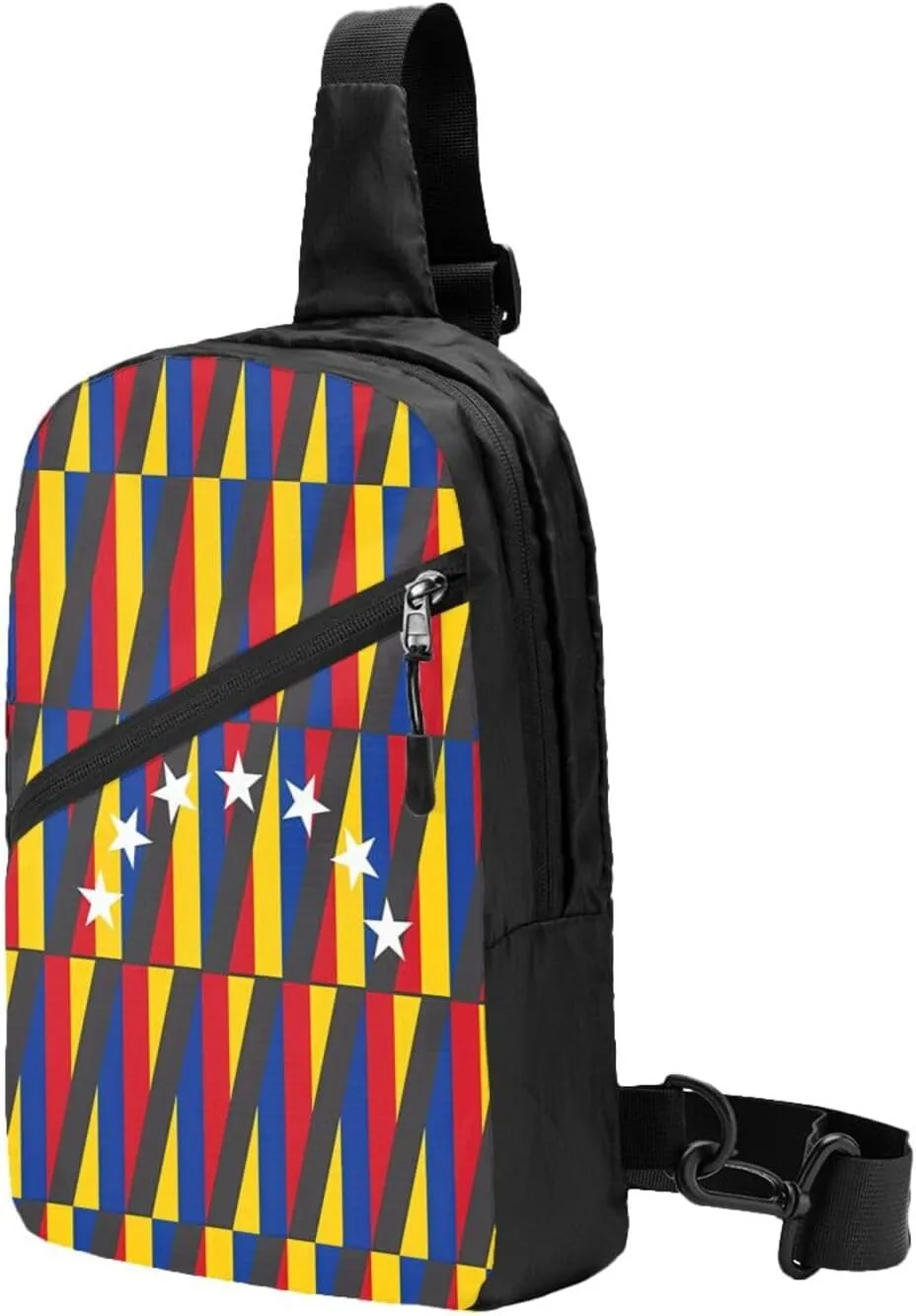 Venezuelan Venezuela Flag Stripe Crossbody Bag Portable Sling Bags Foldable Chest Daypack Reusable Sports Shoulder Backpack Diagonally Casual Rucksack Travel Bag
