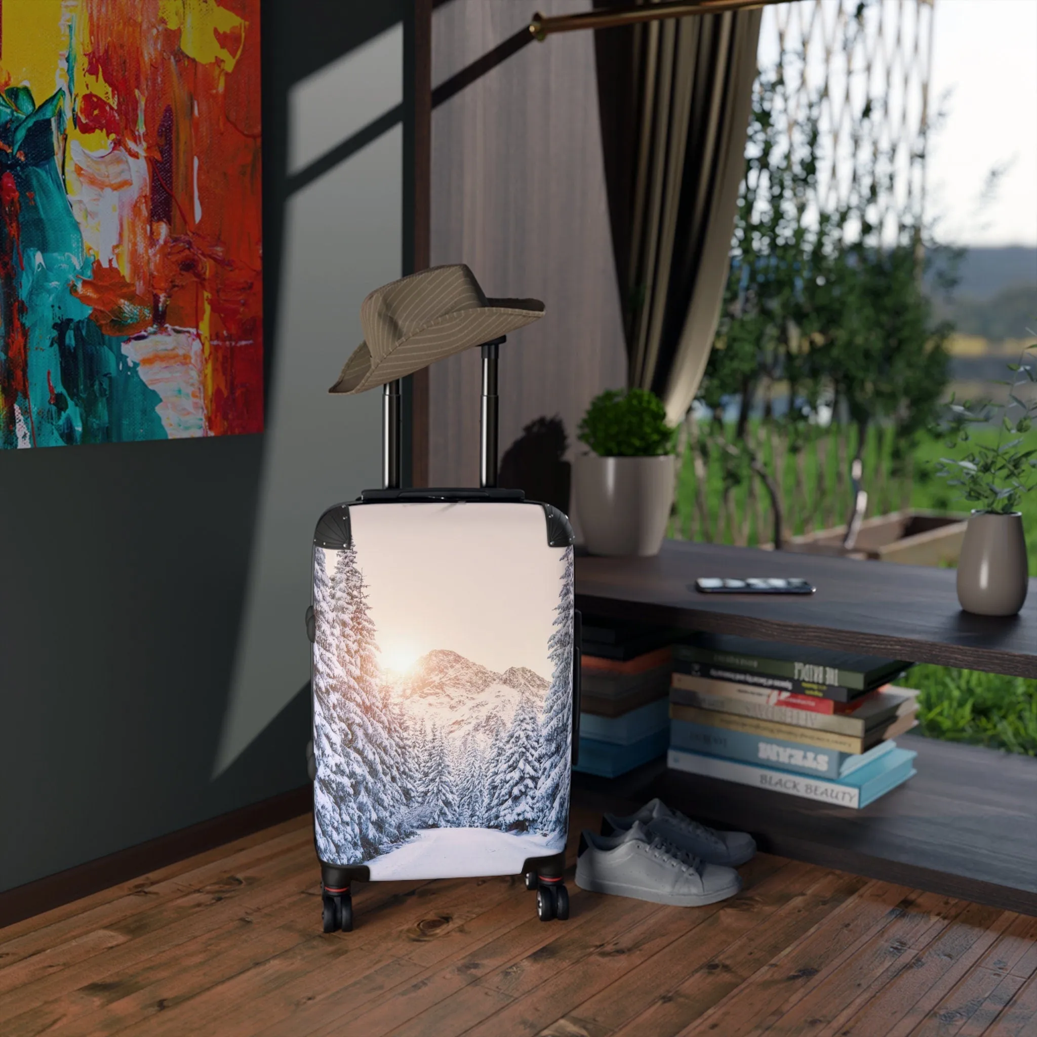 Vintage-Inspired Suitcase, Wheeled Travel Luggage, 360-Degree Spinner, Functional Carry-On, Unique Travel Bag, Original Travel Accessories