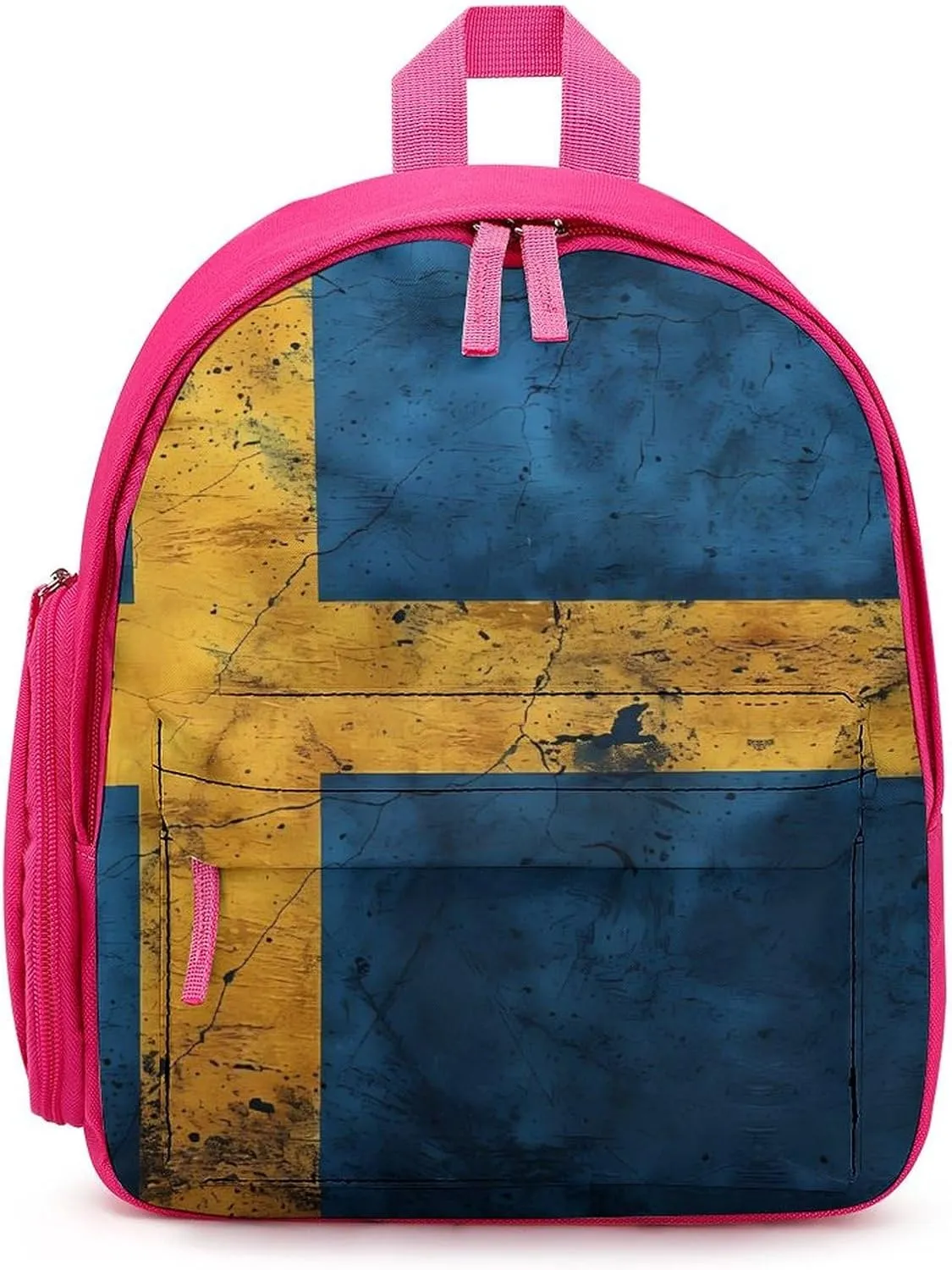 Vintage Sweden Flag Cute Backpack Lightweight Mini Shoulder Bag Travel Daypack for Camping Picnic