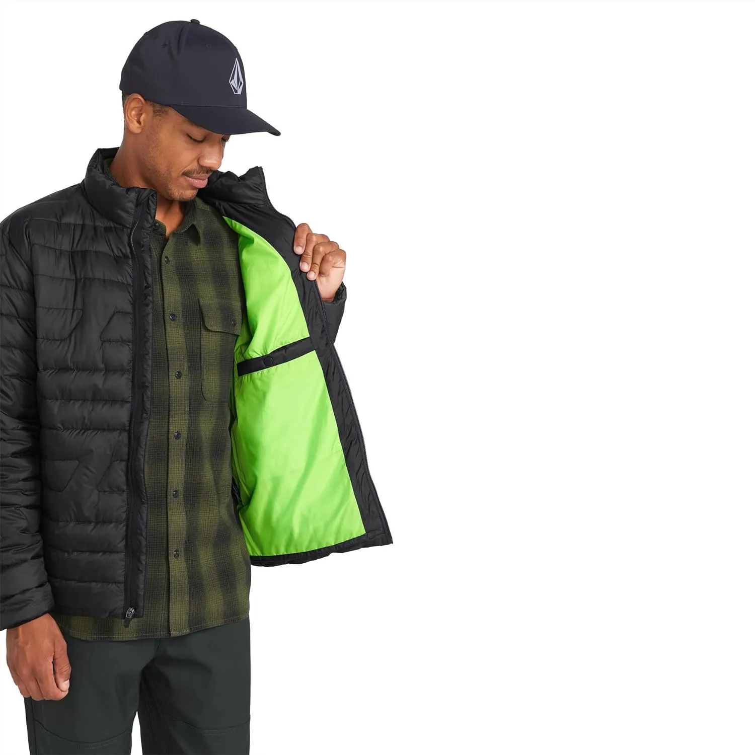 Volcom Men's Weestone Puff Lightweight Mock Neck Zip Jacket