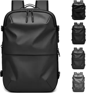 Voyagevac Backpack,Upgraded Expandable Waterproof Vacuum Bag, Anti-Theft Vacuum Backpack That Can Be Vacuumed with One Button (Dark gray regular model)